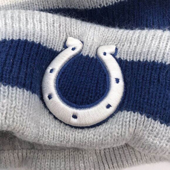 Indianapolis Colts New Era NFL Football Team Logo Beanie Sports Pom Winter Hat - Picture 2 of 10